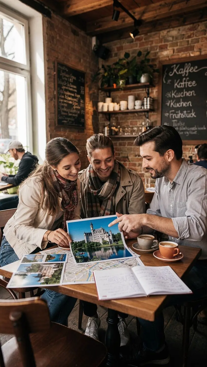 Professionelle Mitarbeiter organisieren nahtlose Logistik für Deutschlandreisen in modernem Büro.
